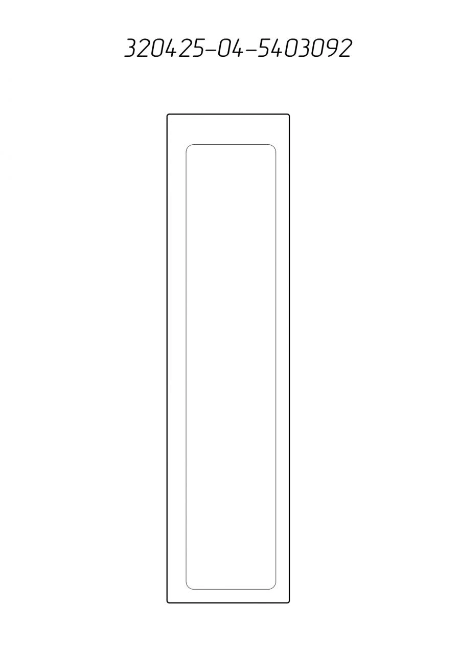 Right Side Window Glass No. 5 for PAZ 320425-04-5403092-01