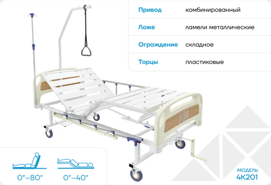 Кровать 4К201 медицинская многофункциональная