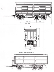 Tri-Axle Dump Trailer 8596-41 with HJD13Y30S18-1840T16-060 Axles, 12 Ton Capacity