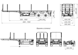 Semi-Trailer for Long Cargo Transport, Model UZST 9180A