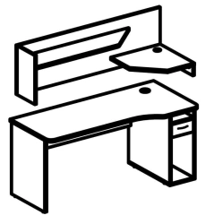 Accountant's Desk Shelf 6216 P/L Rhythm Series