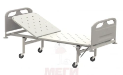 Hospital Bed with Headrest, Mobile, Plastic Backs, Steel Frame - KF0-01-MSK (MSK-2101E)