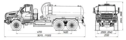 Vacuum Tanker MV 4680M8 on Ural 4320-6951-70 Chassis
