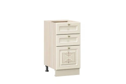 Assol LD 231.140.000 Desk 400 with 3 Drawers (Pearl/Canadian Maple)