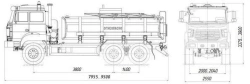 Fuel Transport and Refueling Tanker ATZ 4680L3-11 on Ural 4320 Chassis