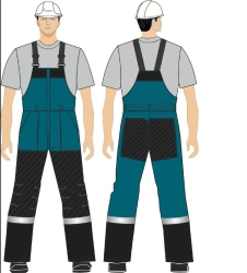 Men's Protection Suit (Jacket & Overalls) Against Industrial Contaminants and Mechanical Impacts