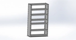 Metal Book Shelf for Storage and Display