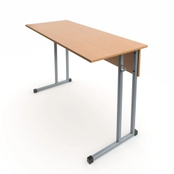 Two-Seater Student Desk with Durable Surface