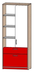 Wide Combined Cabinet for Children's Room, Art. SШПЗ-01