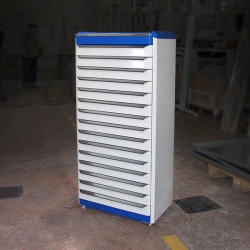 Metal Filing Cabinet with 15 Drawers, 625x390x1350 mm