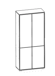 Modular Wardrobe Unit for Clothing Storage SMD.24