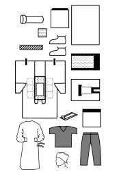Sterile nonwoven kit for laparoscopy