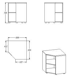 Storage Cabinet for Documents and Office Supplies - Series 431.077