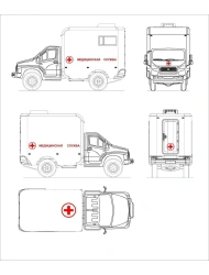 Medical Complex (Fluorograph) Model 2250JD on GAZ C41A23 Base