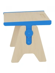 Adjustable Single Desk for Educational Spaces - Blue