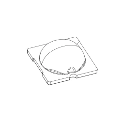 LED Lens for AMT-HB-25x25-5050-90 Lighting Fixtures