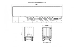Tonar Model 97883 Cargo Semi-Trailer with Axles Tonar Models 90422, 90431