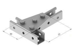 Stainless Steel Plate 4 Holes SMA 608, 80x124 mm, 5.0 mm Thick