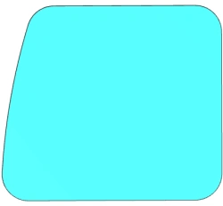 GAZ Business Rear Window (Color G), Left, Code 00531TRW01002