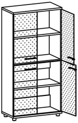 Document Cabinet Galant Series 8205 with Glass Doors