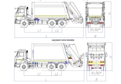 Rear-Loading Garbage Truck Model MK-4545-08