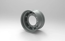 Heavy-Duty Steel Wheel with Non-Removable Rim, Size 22.5x11.75, Part No. 396-3101012