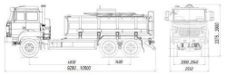 Food Liquid Transport Tank Truck AЦВ 4680L2-20 on Ural 4320 Chassis