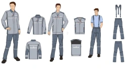 Men's Protective Workwear Set for Transneft Employees (Jacket, Vest, Pants)