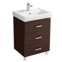 Modern Aquaton Amerina 60M Sink Cabinet - Dark Brown