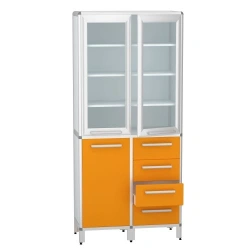 Medicine Storage Cabinet with Aluminum Frame, Model DM-2-101-21.K2.F2