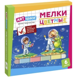 Мелки цветные "ArtSpace", 6 цветов