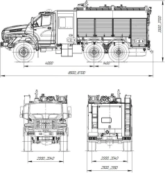 Fire Tanker AC 5.0 UR66B Model 001-UPZ on Ural Chassis