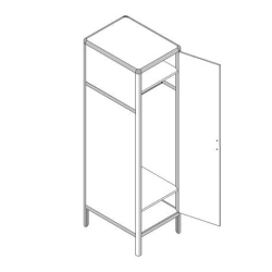 Medical Wardrobe for Clothes and Linens MA-O-1