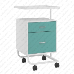 Plastic Top Table with Metal Frame and Drawers, TM.13.00