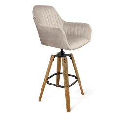 Sheffilton Bar Stool with Brushed Wood Finish SHT-ST38-1/S93