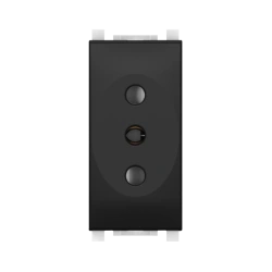CADUCEUS ALING Experience Socket for Hidden Installation, 10A, 250V, Black (Soft Touch), Art. 74121.E