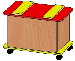 Toy Storage Chest - Model with 16mm MDF and PVC Edge Banding