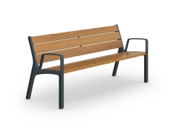 Scarlet Bench with Armrests, Model A1065