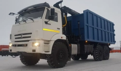 Metal Transport Vehicle with Crane (INMAN IM150N, IM320) Model 336973 on KAMAZ-43118-50 Chassis
