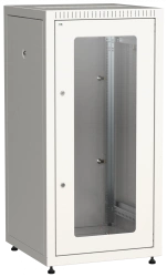 LINEA E 24U Floor Cabinet 600x600mm with 2 Glass & Metal Doors LE35-24U66-GM