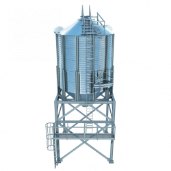 Metal Cone-Bottom Silo for Food Industry SKÉ37-2-3.9/2