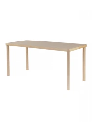 Children's Rectangular Table for Two, Height 520 mm, Natural Wood