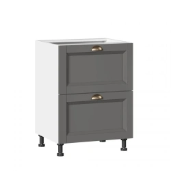 Ameli-3 Kitchen Cabinet Facade Set with 2 Drawers (Luxury, Onyx Gray) - Model LD.299820.000