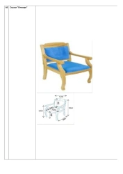 Patchwork Chair with Wooden Frame