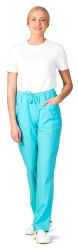 Women's Elastic Waist Pants with Drawstrings and Pockets - Athena Model 3.805