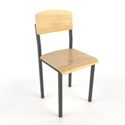 Anti-Vandal Student Chair with Plywood Seat and Backrest