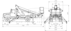 Aerial Work Platform AGP-18T GAZ-33086 17.8M 250KG 9.5M