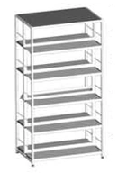 Double-Sided Metal Frame Shelf 900x570x1752 mm