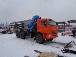 Special Truck with Hydraulic Crane KMA on KAMAZ 5350 Base 51K12N-U2