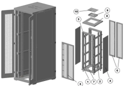 48U Floor-mounted Reinforced Telecommunications Cabinet SHP-P-800x2260x1000-2P2P-U